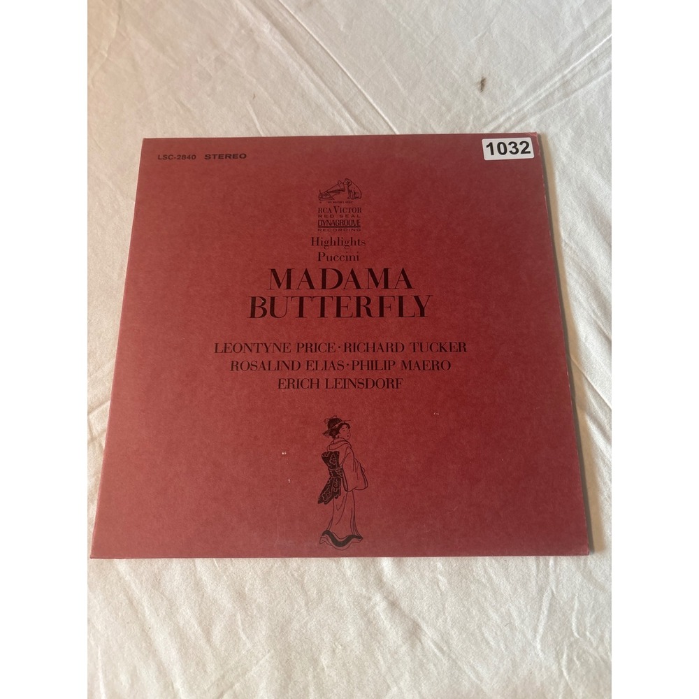 RCA Victor Madama Butterfly Vinyl LP 12" Red Good Puccini Price LSC-2840